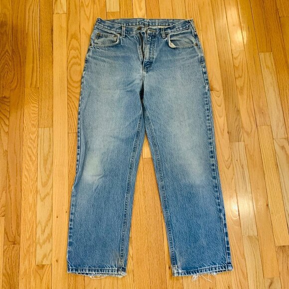 Vintage CARHARTT 80s 90s Jeans | 34 x 30 | Pants Workwear Work Wash Denim - Picture 1 of 14